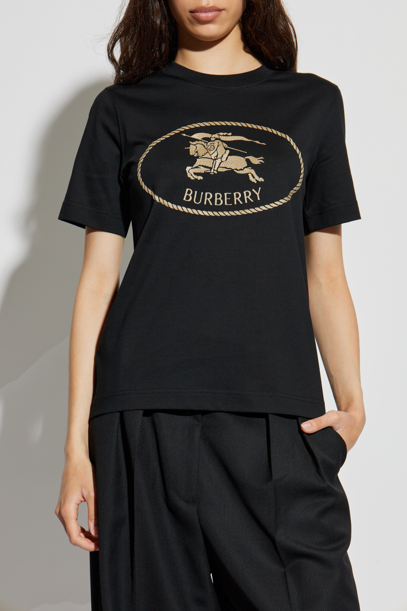 Black T-shirt with logo Burberry - Vitkac AS